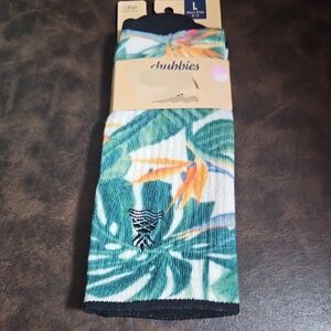 Chubbies Adult All-Day Socks: THE FROND OF YOUS PRINT: NEW WITH TAGS: SIZE L